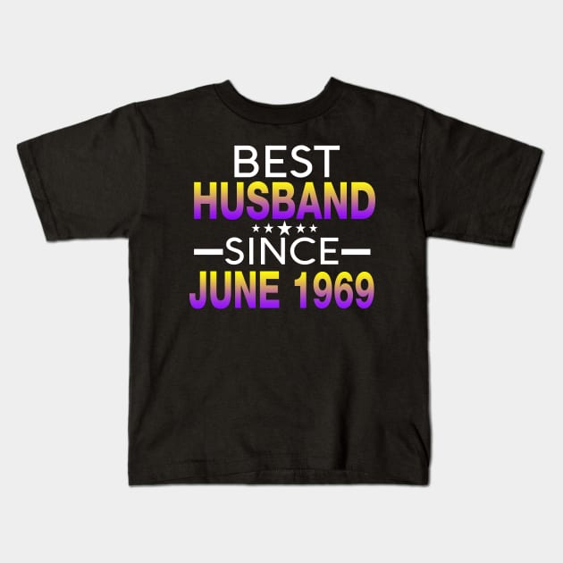 Best Husband Since June 1969, 50th Wedding Anniversary T-Shirt Kids T-Shirt by crosszcp2